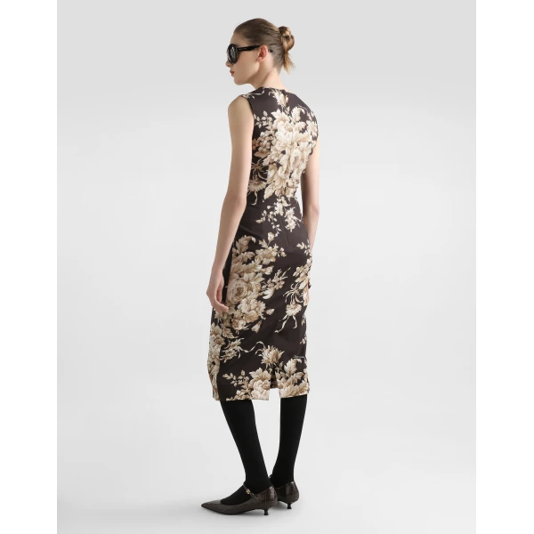 Dolce & Gabbana Rose-print charmeuse dress, view 3