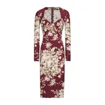 Dolce & Gabbana Rose-print charmeuse dress