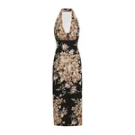 Dolce & Gabbana Rose-print charmeuse dress
