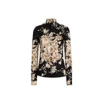 Dolce & Gabbana Rose-print charmeuse shirt