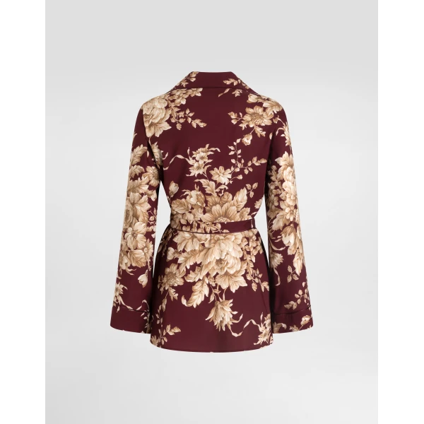 Dolce & Gabbana Rose-print charmeuse vanity shirt, view 2