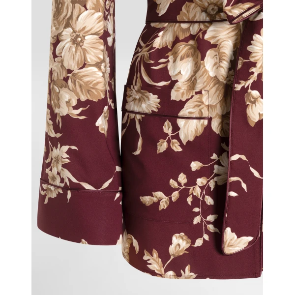 Dolce & Gabbana Rose-print charmeuse vanity shirt, view 3