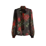 Dolce & Gabbana Rose-print chiffon blouse