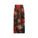 Dolce & Gabbana Rose-print chiffon calf-length skirt