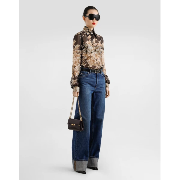 Dolce & Gabbana Rose-print chiffon shirt, view 2
