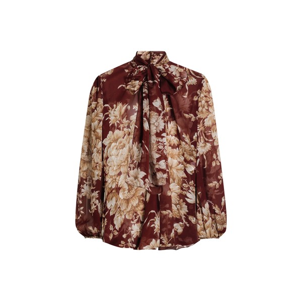 Dolce & Gabbana Rose-print chiffon shirt