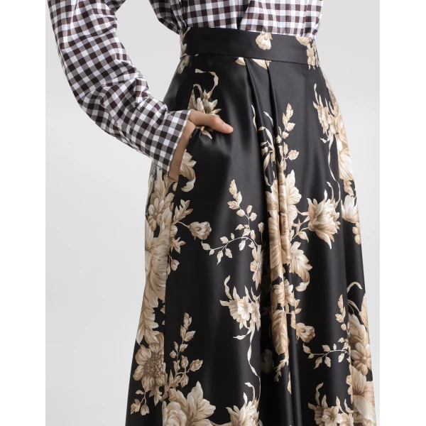 Dolce & Gabbana Rose-print midi skirt, view 2