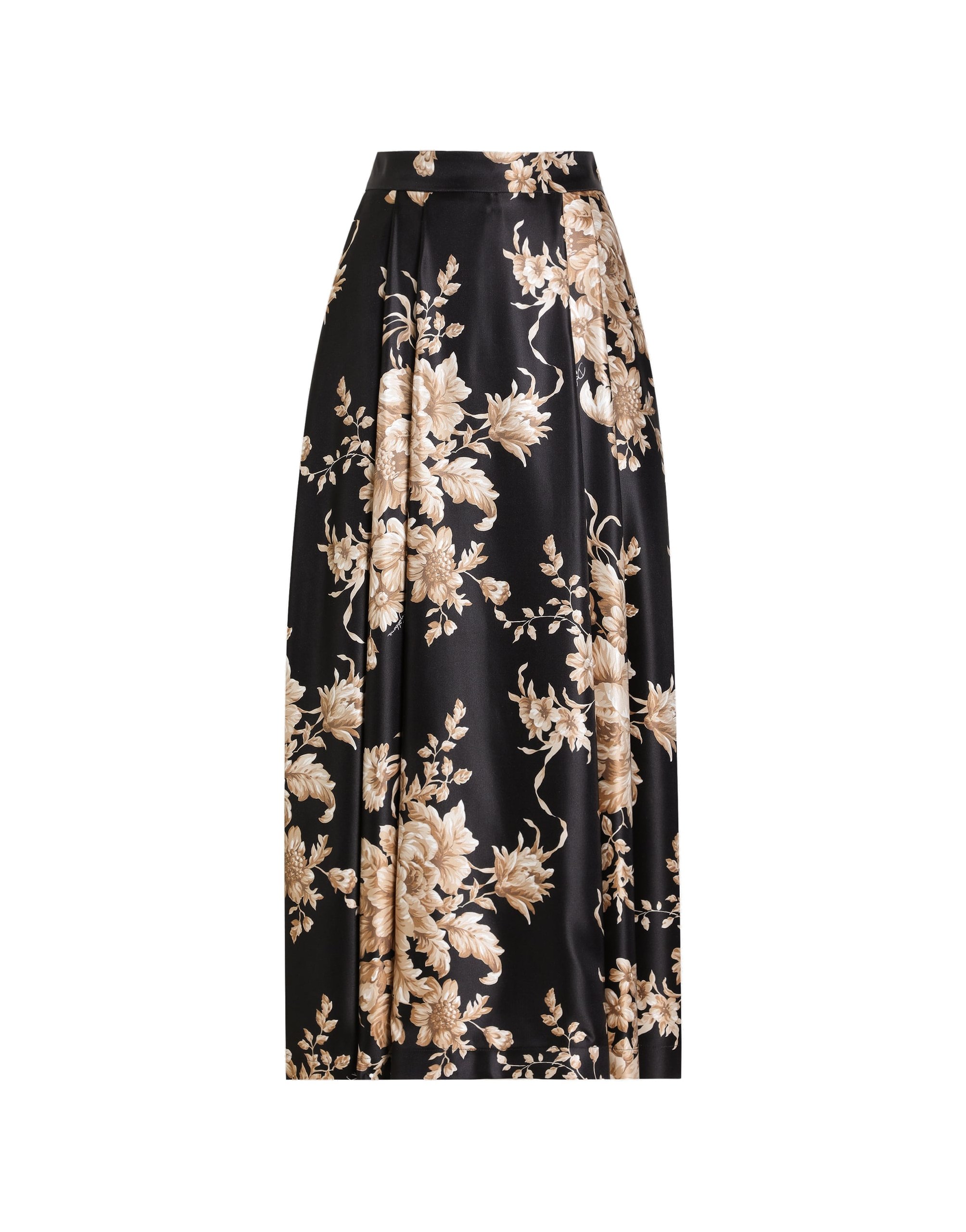 Dolce & Gabbana Rose-print midi skirt