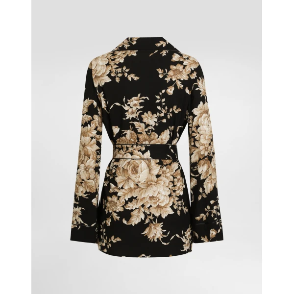 Dolce & Gabbana Rose-print silk vanity shirt, view 2