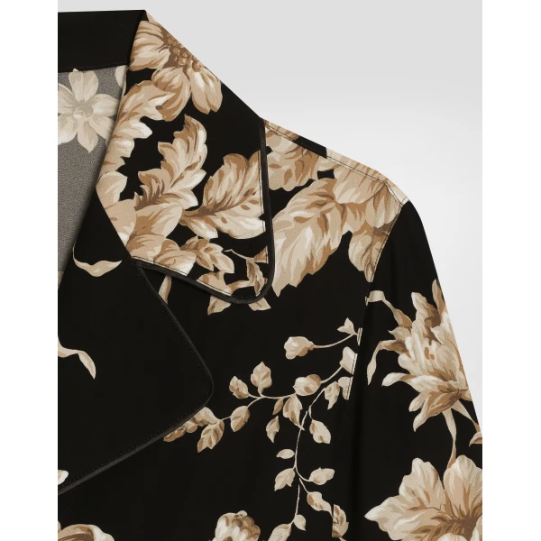 Dolce & Gabbana Rose-print silk vanity shirt, view 3
