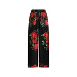 Dolce & Gabbana Rose-print vanity silk trousers