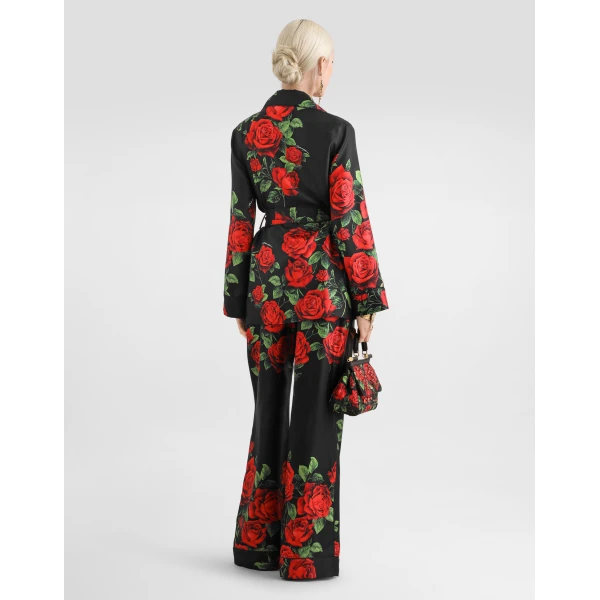 Dolce & Gabbana Rose-print vanity twill shirt, view 3