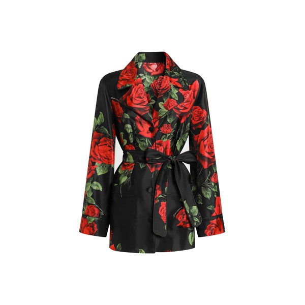 Dolce & Gabbana Rose-print vanity twill shirt
