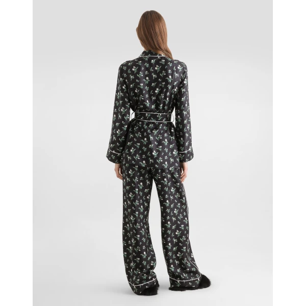 Dolce & Gabbana Roses and lilies of the valley-print twill shirt, view 3