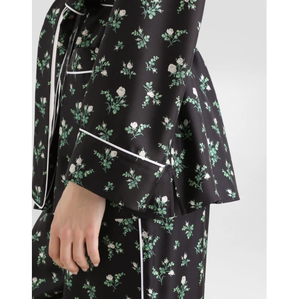 Dolce & Gabbana Roses and lilies of the valley-print twill shirt, view 5
