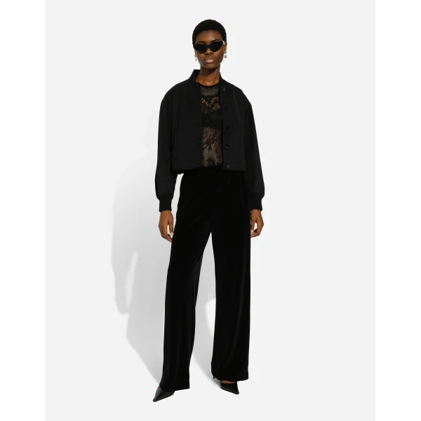 Dolce & Gabbana Round-neck lace-stitch jacquard sweater, view 4