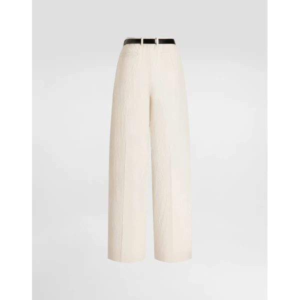 Dolce & Gabbana Rustic cotton and linen canvas trousers, view 2