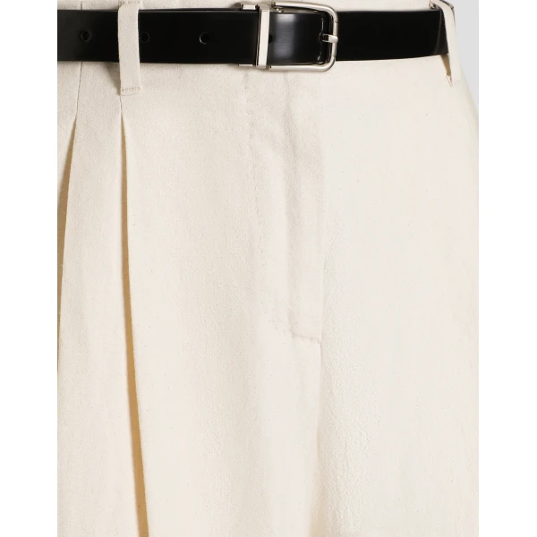 Dolce & Gabbana Rustic cotton and linen canvas trousers, view 3