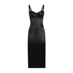 Dolce & Gabbana Satin calf-length corset dress with bra detail