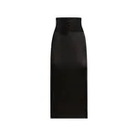 Dolce & Gabbana Satin calf-length skirt with corset-style belt detail