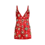 Dolce & Gabbana Satin dress with embroidery