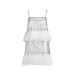 Dolce & Gabbana Satin dress with feathers