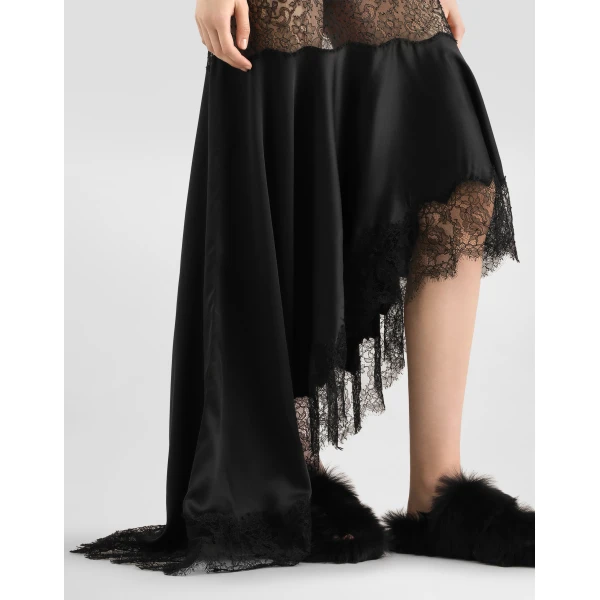 Dolce & Gabbana Satin dress with lace bands, view 5