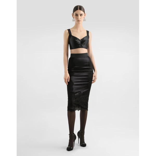 Dolce & Gabbana Satin midi skirt, view 2