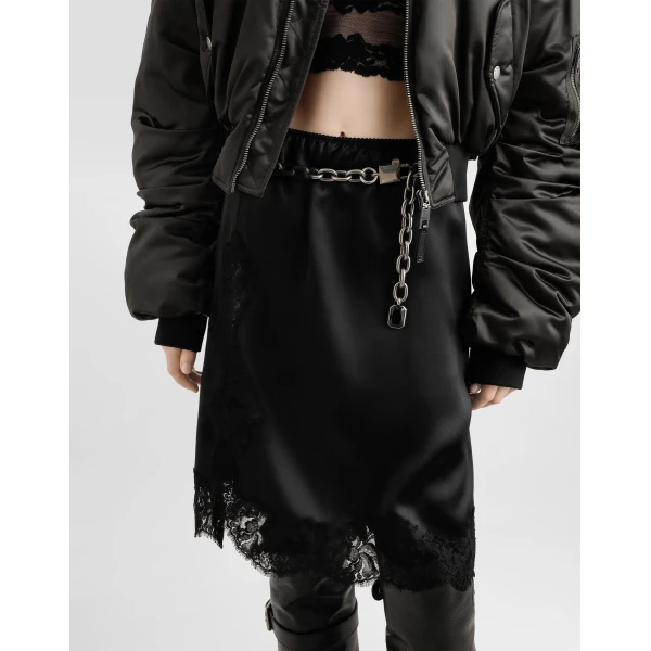 Dolce & Gabbana Satin midi skirt, view 5