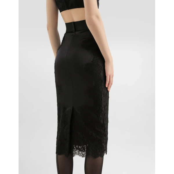 Dolce & Gabbana Satin midi skirt, view 5