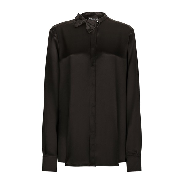 Dolce & Gabbana Satin shirt with bow-tie detailing