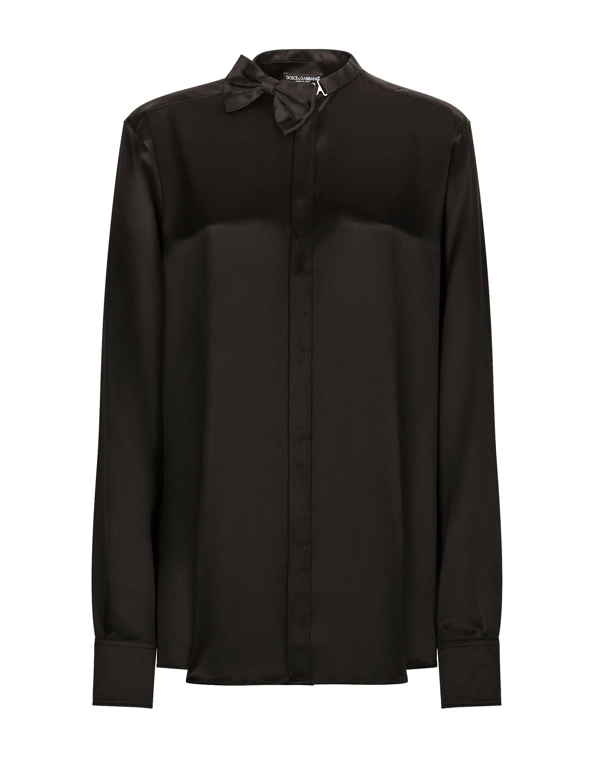 Dolce & Gabbana Satin shirt with bow-tie detailing