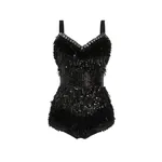 Dolce & Gabbana Sequined and micro-beaded bodysuit