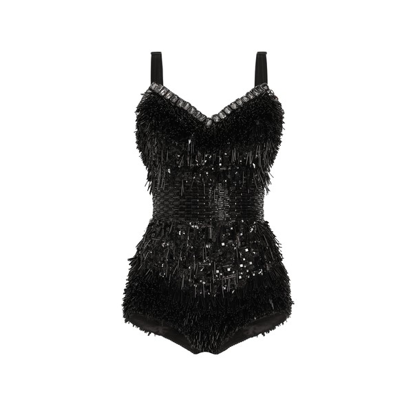 Dolce & Gabbana Sequined and micro-beaded bodysuit