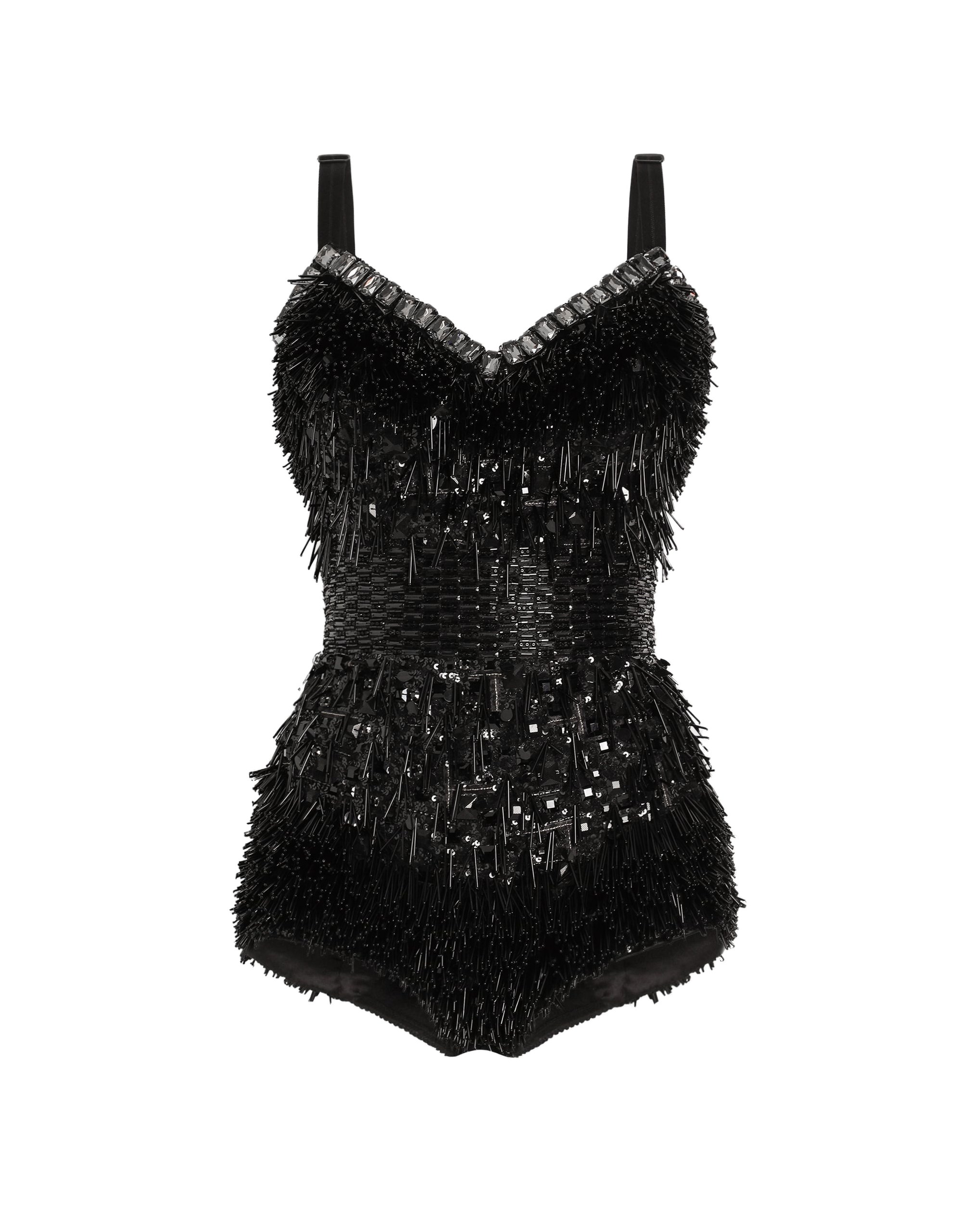Dolce & Gabbana Sequined and micro-beaded bodysuit