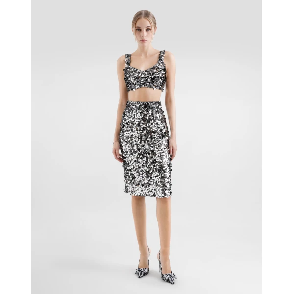 Dolce & Gabbana Sequined bralette top, view 2