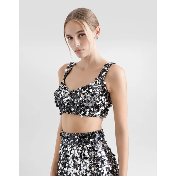 Dolce & Gabbana Sequined bralette top, view 4