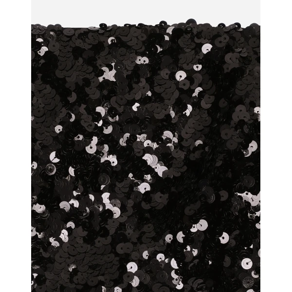 Dolce & Gabbana Sequined crop top with straps, view 4