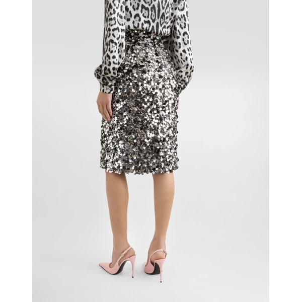 Dolce & Gabbana Sequined midi skirt, view 5