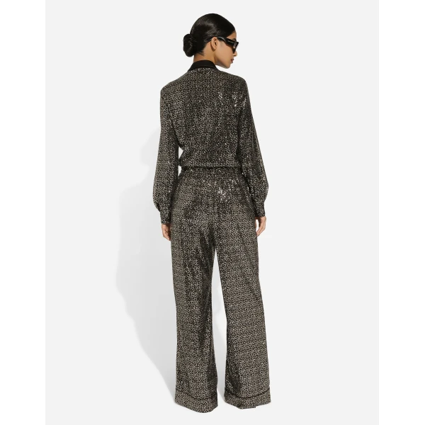 Dolce & Gabbana Sequined pajama pants, view 3