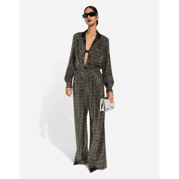 Dolce & Gabbana Sequined pajama pants, view 6