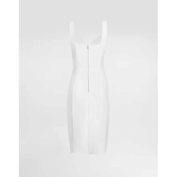 Dolce & Gabbana Sheath dress in elastic fabric and lace, view 2