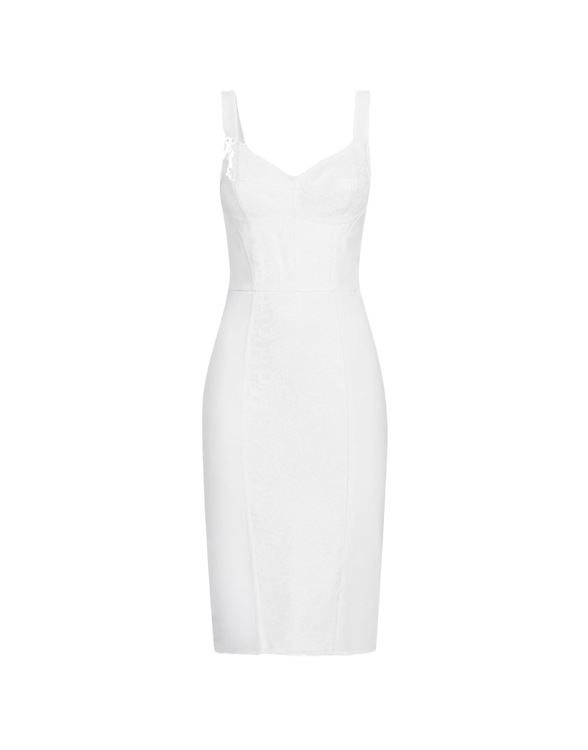 Dolce & Gabbana Sheath dress in elastic fabric and lace