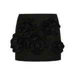 Dolce & Gabbana Short Ottoman skirt with floral appliqué