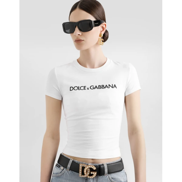 Dolce & Gabbana Short T-shirt with DG logo, view 4