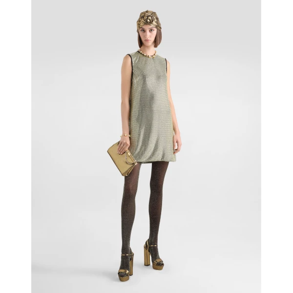 Dolce & Gabbana Short crystal mesh dress, view 2