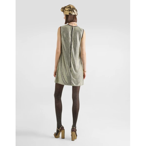 Dolce & Gabbana Short crystal mesh dress, view 3