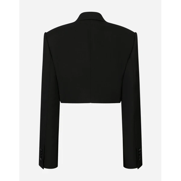 Dolce & Gabbana Short double wool tuxedo jacket, view 2