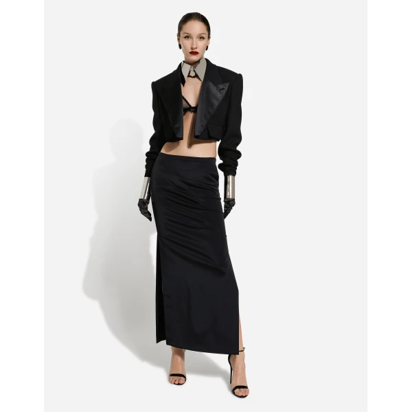 Dolce & Gabbana Short double wool tuxedo jacket, view 3