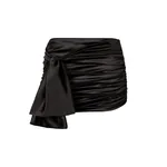 Dolce & Gabbana Short draped satin skirt with side bow
